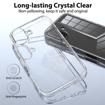 Hülle für Apple iPhone 16 Plus Handyhülle Case Hybrid Silikon Bumper Cover Klar