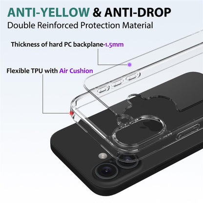 Hülle für Apple iPhone 16 Plus Handyhülle Case Hybrid Silikon Bumper Cover Klar
