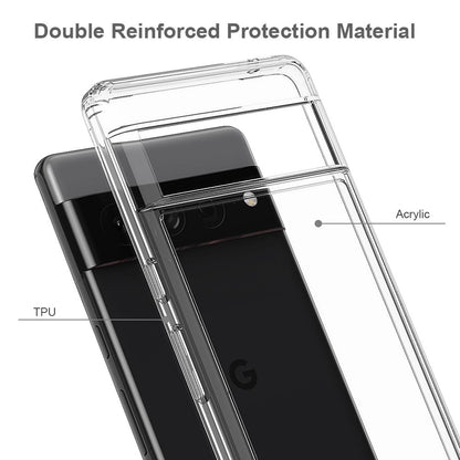 Hülle für Google Pixel 7 Pro Handyhülle Tasche Hybrid Case Schutzhülle Cover Klar