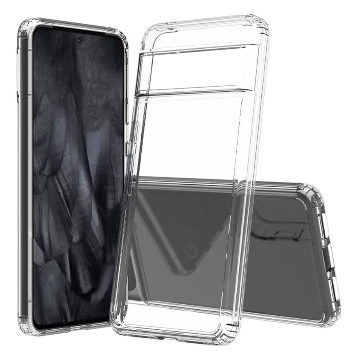 Hülle für Google Pixel 8 Pro Handyhülle Tasche Hybrid Case Schutzhülle Cover Klar