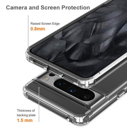 Hülle für Google Pixel 8 Pro Handyhülle Tasche Hybrid Case Schutzhülle Cover Klar