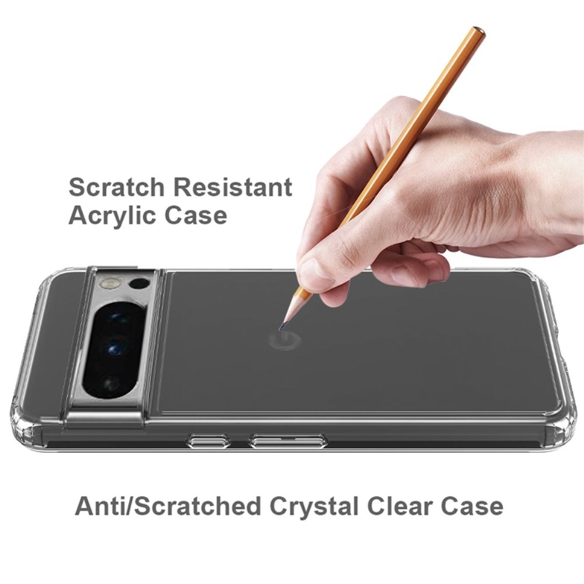Hülle für Google Pixel 8 Pro Handyhülle Tasche Hybrid Case Schutzhülle Cover Klar