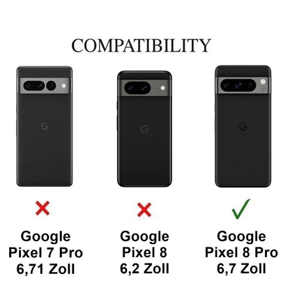 Hülle für Google Pixel 8 Pro Handyhülle Tasche Hybrid Case Schutzhülle Cover Klar