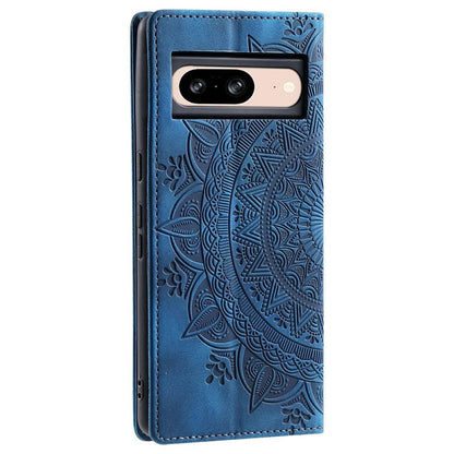 Hülle für Google Pixel 9/9 Pro Handyhülle Flip Case Cover Etui Mandala Blau