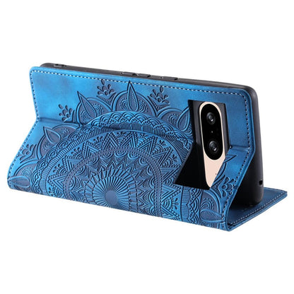 Hülle für Google Pixel 9/9 Pro Handyhülle Flip Case Cover Etui Mandala Blau