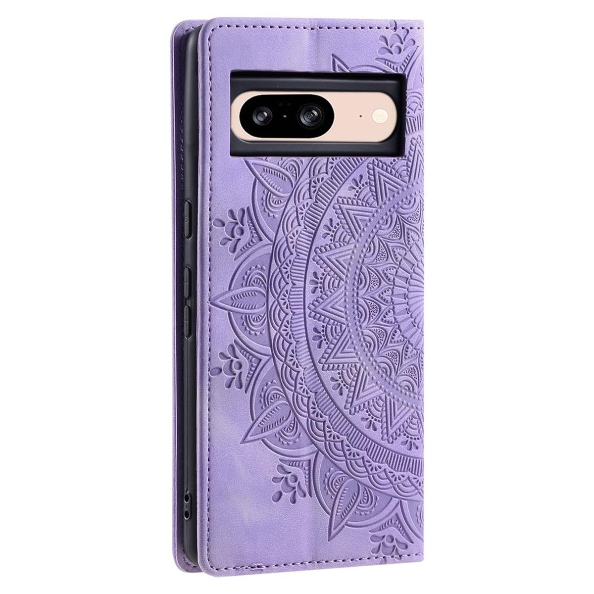Hülle für Google Pixel 9/9 Pro Handyhülle Flip Case Cover Etui Mandala Lila