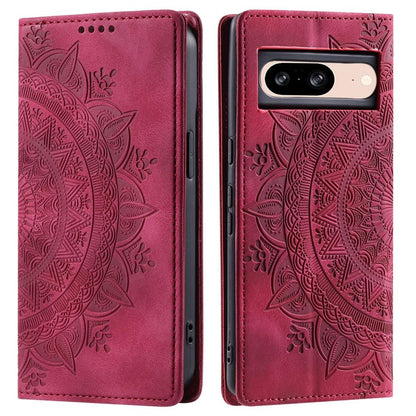 Hülle für Google Pixel 9/9 Pro Handyhülle Flip Case Cover Etui Mandala Rot