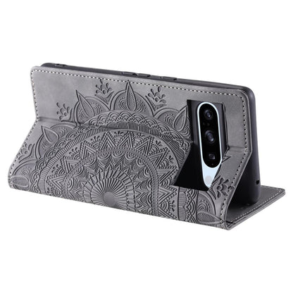 Hülle für Google Pixel 9 Pro XL Handyhülle Flip Case Cover Etui Mandala Grau