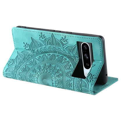 Hülle für Google Pixel 9 Pro XL Handyhülle Flip Case Cover Etui Mandala Grün