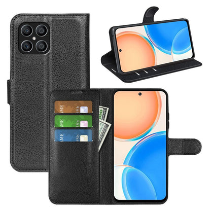Hülle für Honor X8 Handyhülle Flip Case Schutzhülle Cover Tasche Etui Schwarz