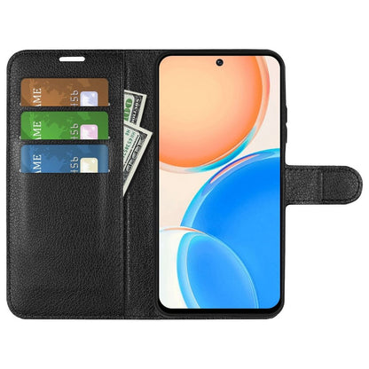 Hülle für Honor X8 Handyhülle Flip Case Schutzhülle Cover Tasche Etui Schwarz