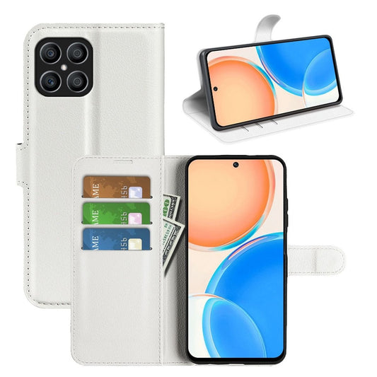 Hülle für Honor X8 Handyhülle Flip Case Schutzhülle Cover Tasche Etui Weiß