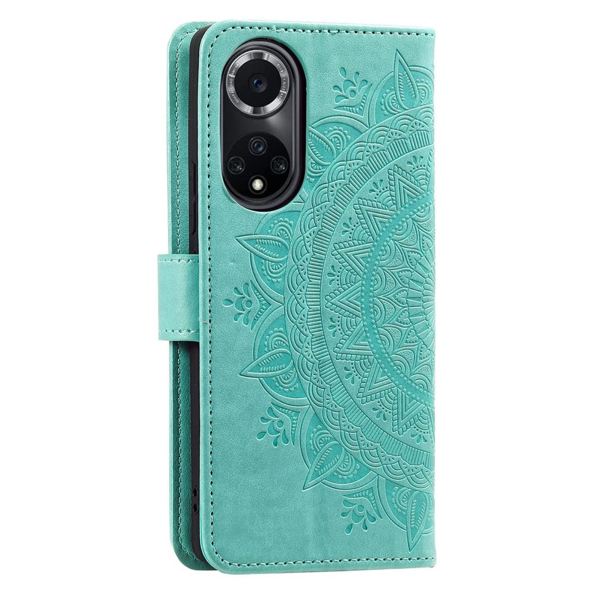 Hülle für Huawei Nova 9 / Honor 50 Handyhülle Flip Case Cover Etui Mandala Grün