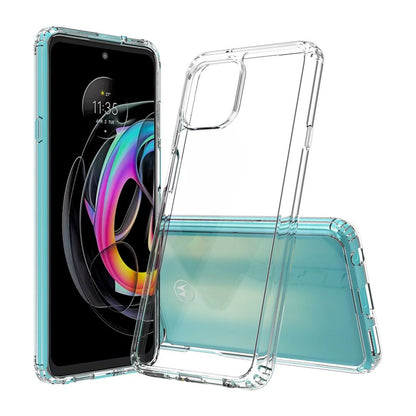 Hülle für Motorola Edge 20 Lite Handyhülle Hybrid Silikon Case Bumper Cover Klar