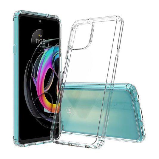 Hülle für Motorola Edge 20 Lite Handyhülle Hybrid Silikon Case Bumper Cover Klar