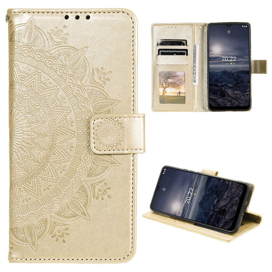 Hülle für Nokia G21/G11 Handyhülle Flip Case Cover Schutzhülle Etui Mandala Gold