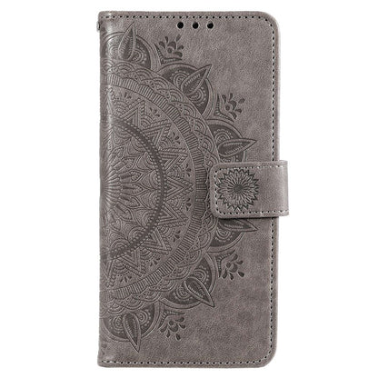Hülle für Nokia G21/G11 Handyhülle Flip Case Cover Schutzhülle Etui Mandala Grau