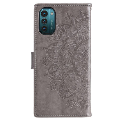 Hülle für Nokia G21/G11 Handyhülle Flip Case Cover Schutzhülle Etui Mandala Grau