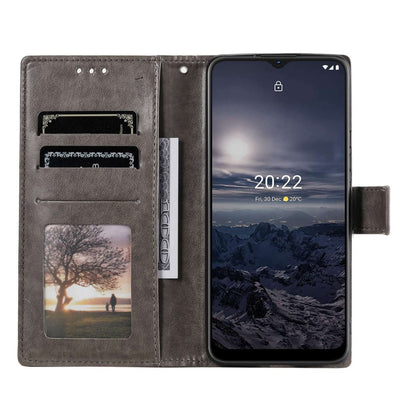 Hülle für Nokia G21/G11 Handyhülle Flip Case Cover Schutzhülle Etui Mandala Grau