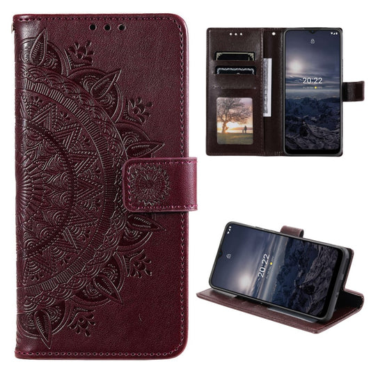 Hülle für Nokia G21/G11 Handyhülle Flip Case Cover Schutzhülle Mandala Braun