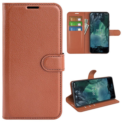 Hülle für Nokia G21/G11 Handyhülle Flip Case Schutzhülle Cover Tasche Etui Braun