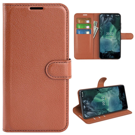 Hülle für Nokia G21/G11 Handyhülle Flip Case Schutzhülle Cover Tasche Etui Braun