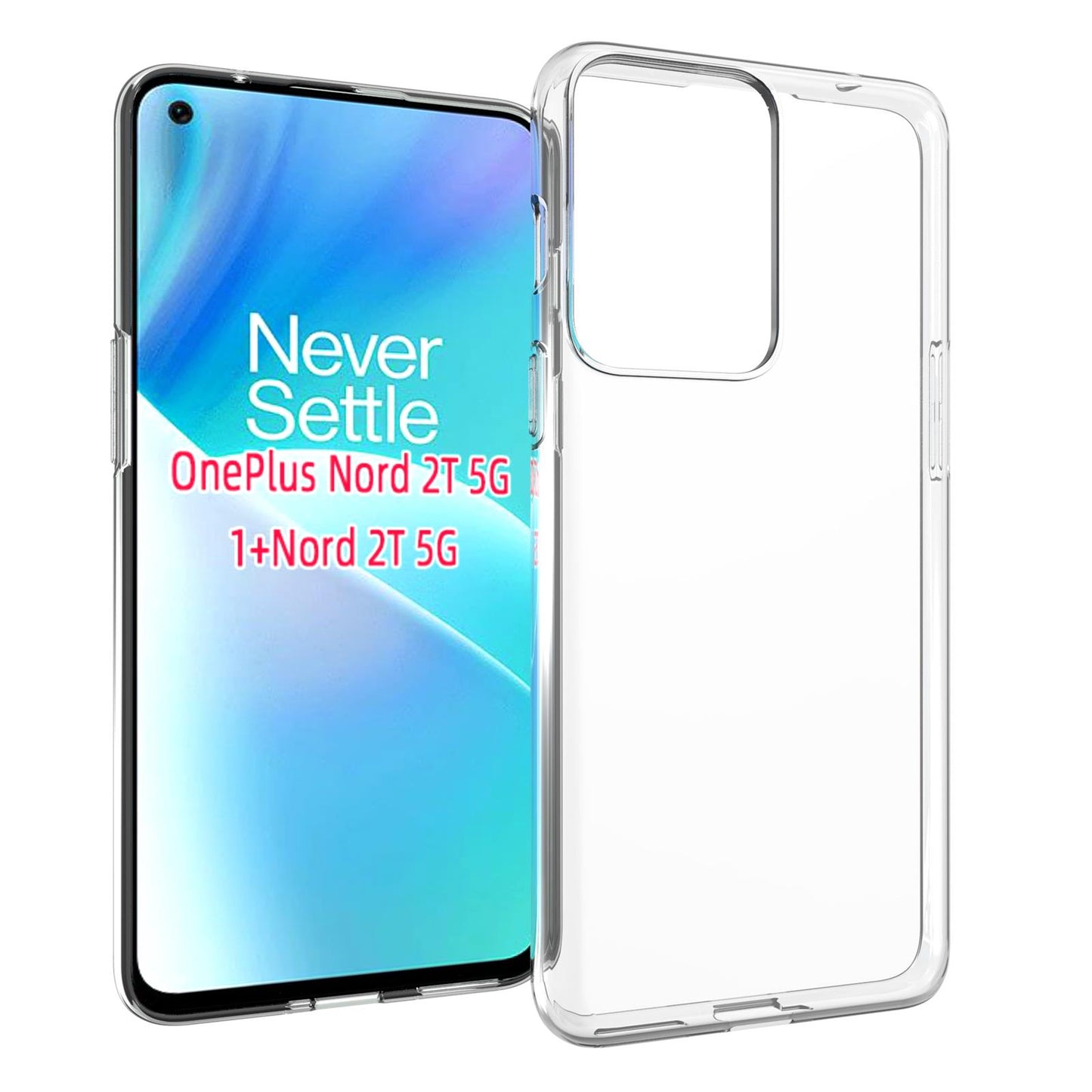 Hülle für OnePlus Nord 2T 5G Handyhülle Silikon Cover Case Bumper klar