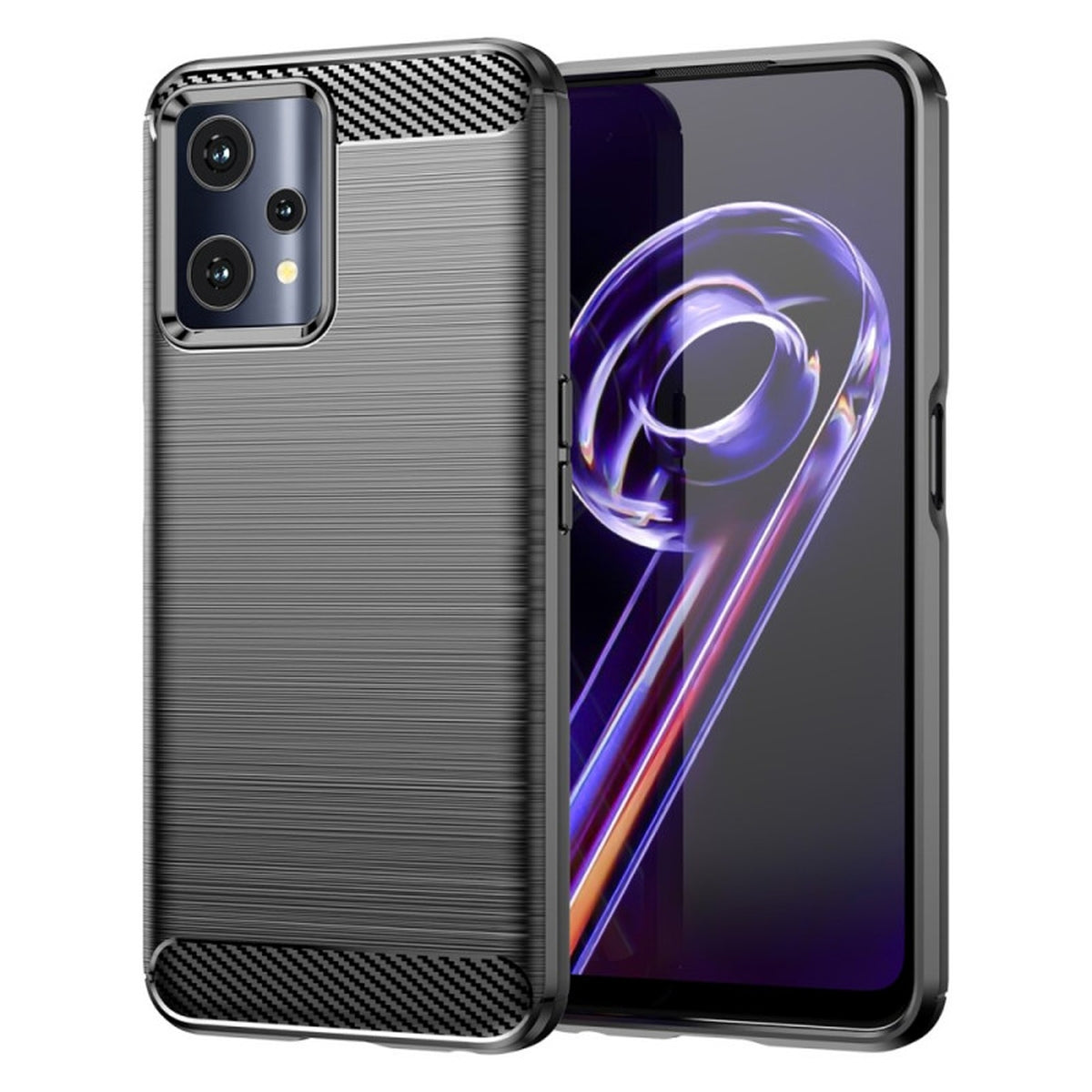 Hülle für OnePlus Nord CE 2 Lite 5G Handyhülle Silikon Case Bumper Carbonfarben