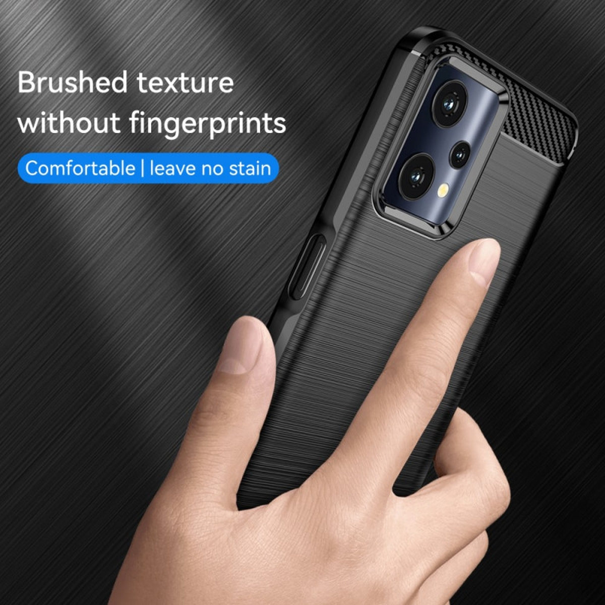 Hülle für OnePlus Nord CE 2 Lite 5G Handyhülle Silikon Case Bumper Carbonfarben