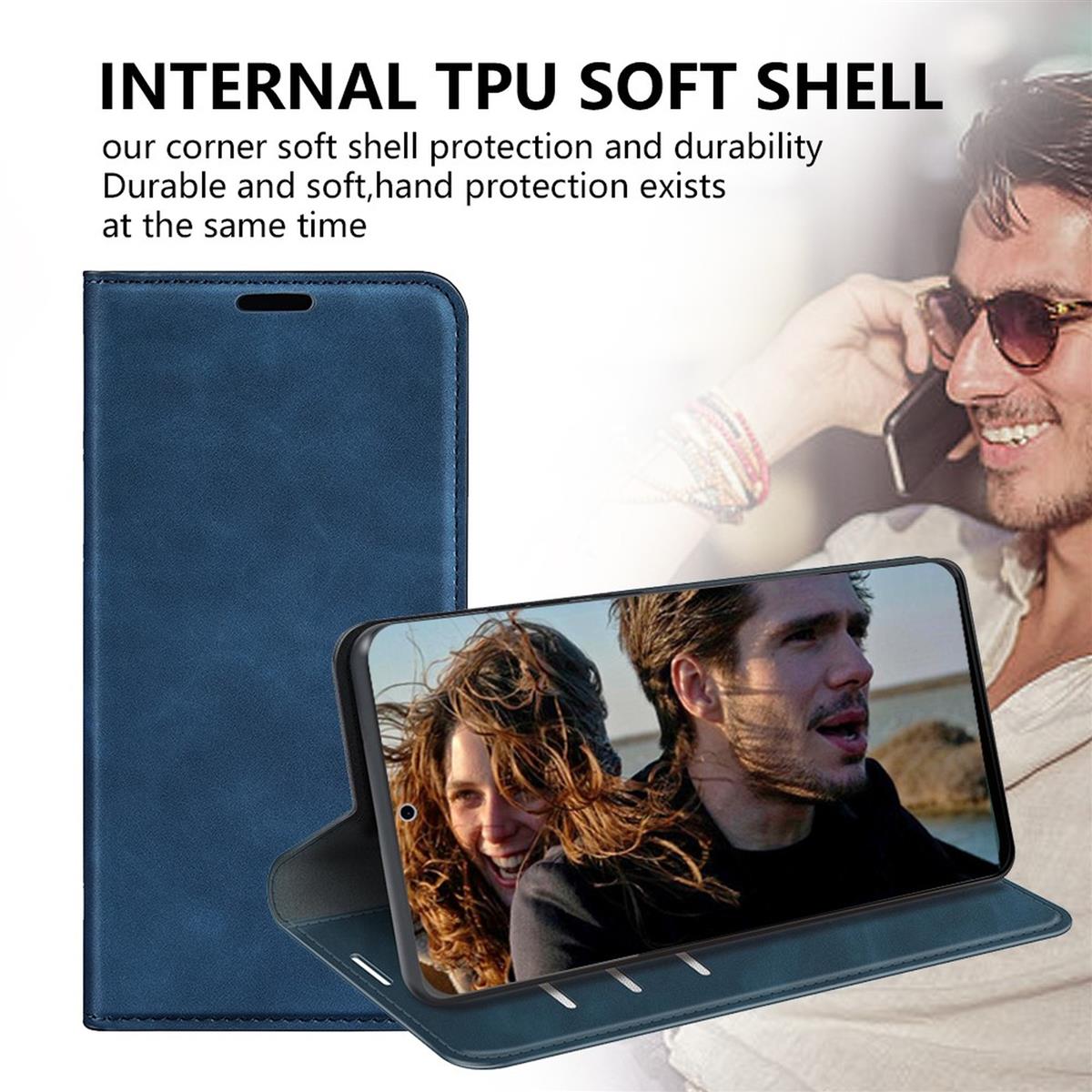 Hülle für Samsung Galaxy A16 5G Handyhülle Flip Case Cover Schutz Tasche Blau