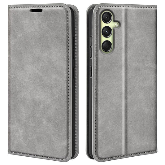 Hülle für Samsung Galaxy A16 5G Handyhülle Flip Case Cover Schutz Tasche Grau