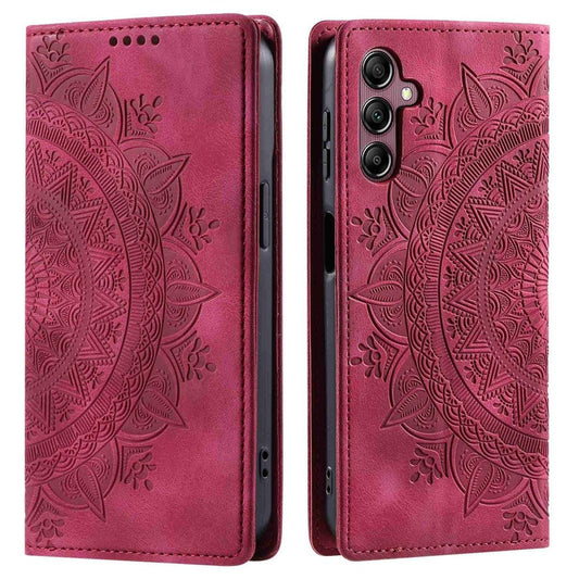 Hülle für Samsung Galaxy A56 Handyhülle Flip Case Cover Tasche Etui Mandala Rot