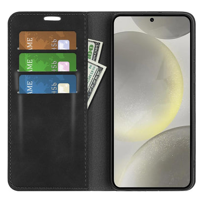 Hülle für Samsung Galaxy S24 FE Handyhülle Flip Case Cover Schutz Tasche Schwarz
