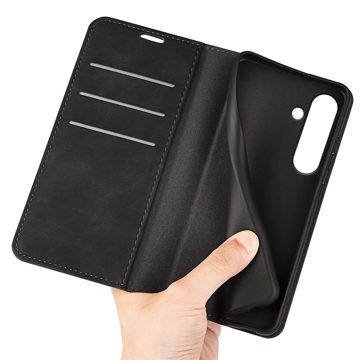 Hülle für Samsung Galaxy S24 FE Handyhülle Flip Case Cover Schutz Tasche Schwarz