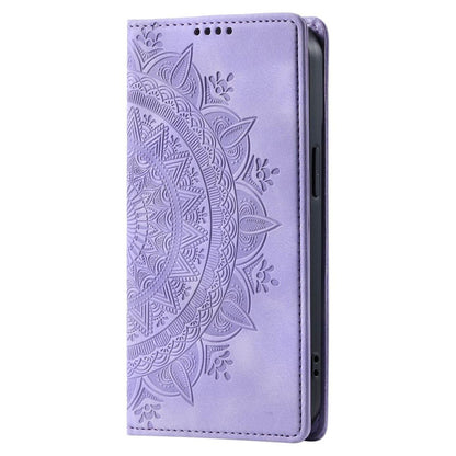 Hülle für Samsung Galaxy S24 FE Handyhülle Flip Case Cover Tasche Mandala Lila
