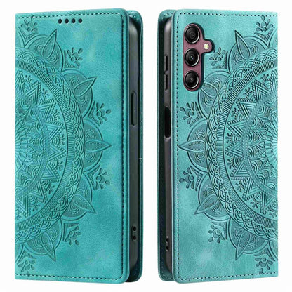 Hülle für Samsung Galaxy S25 Handyhülle Flip Case Cover Tasche Etui Mandala Grün