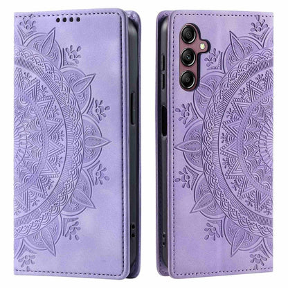 Hülle für Samsung Galaxy S25 Handyhülle Flip Case Cover Tasche Etui Mandala Lila