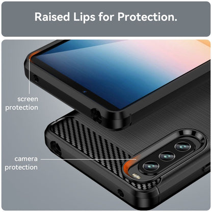 Hülle für Sony Xperia 10 IV Handyhülle Silikon Case Cover Bumper Carbonfarben