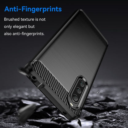 Hülle für Sony Xperia 10 V Handyhülle Silikon Case Cover Bumper Carbonfarben
