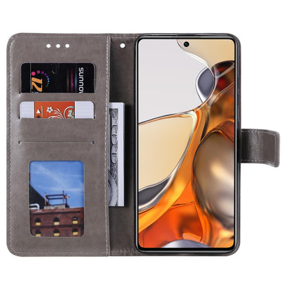 Hülle für Xiaomi 11T/11T Pro Handy Tasche Flip Case Cover Etui Mandala Grau