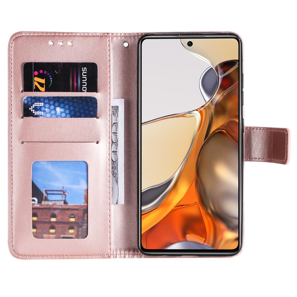 Hülle für Xiaomi 11T/11T Pro Handy Tasche Flip Case Cover Etui Mandala Rosegold