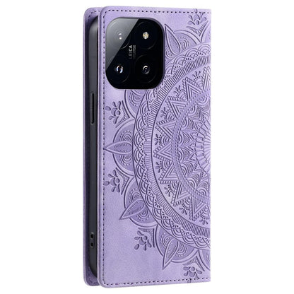 Hülle für Xiaomi 14 Handyhülle Flip Case Cover Schutz Tasche Etui Mandala Lila