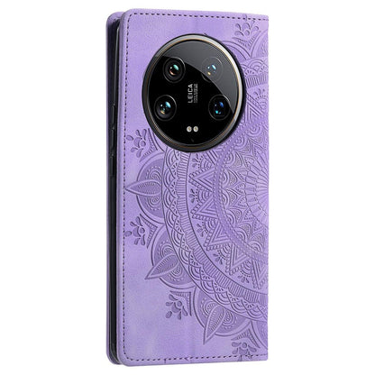 Hülle für Xiaomi 14 Ultra Handyhülle Flip Case Cover Tasche Etui Mandala Lila