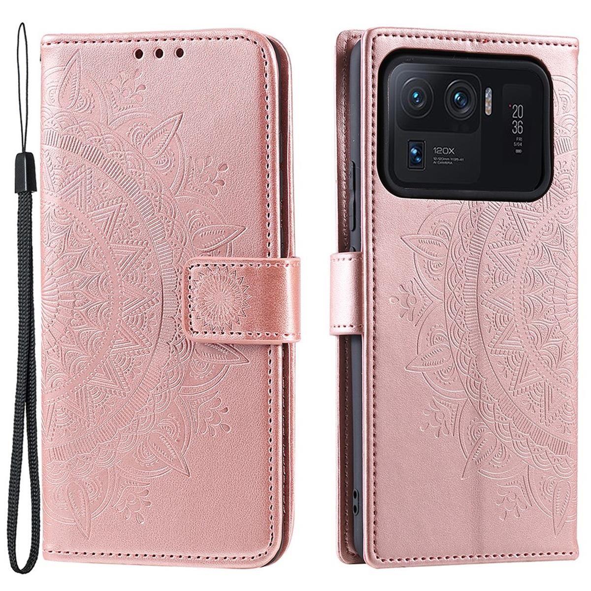 Hülle für Xiaomi Mi 11 Ultra Handy Tasche Flip Case Cover Etui Mandala Rosegold
