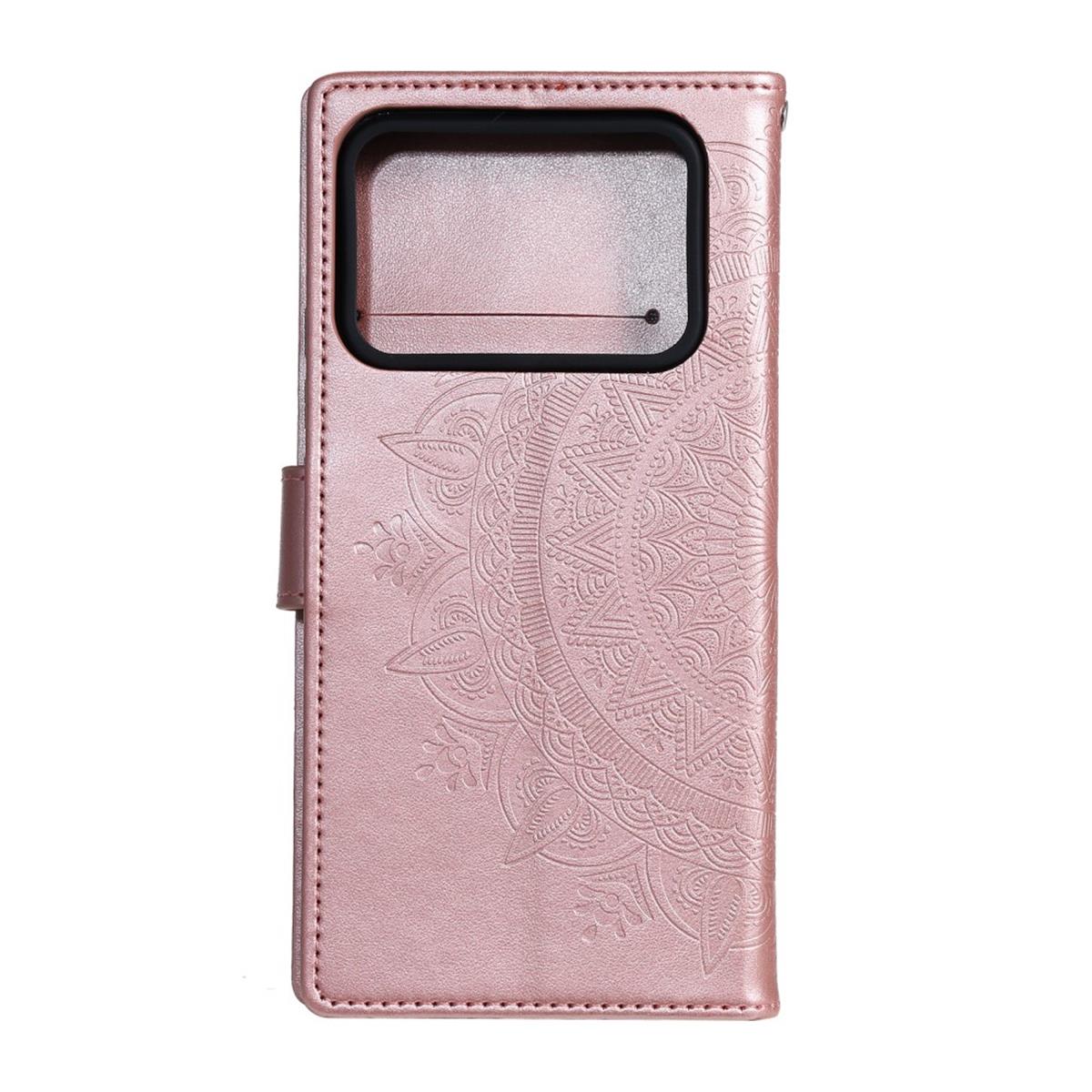 Hülle für Xiaomi Mi 11 Ultra Handy Tasche Flip Case Cover Etui Mandala Rosegold