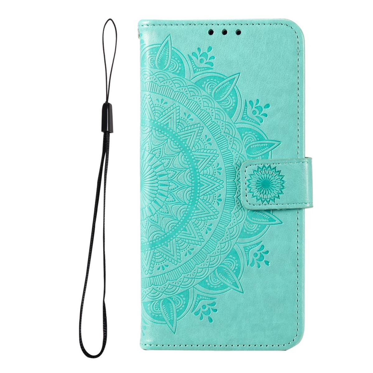 Hülle für Xiaomi Poco M4 Pro 5G/Redmi Note 11S 5G Handy Flip Case Mandala Grün