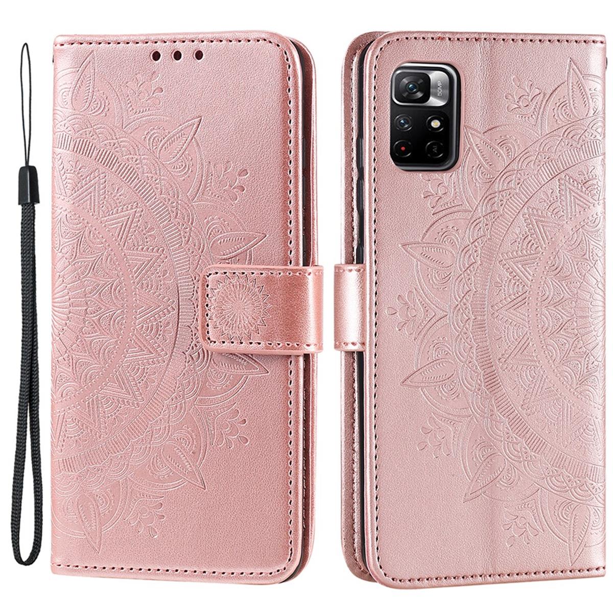 Hülle für Xiaomi Poco M4 Pro 5G/Redmi Note 11S 5G Handy Flip Case Mandala Rose