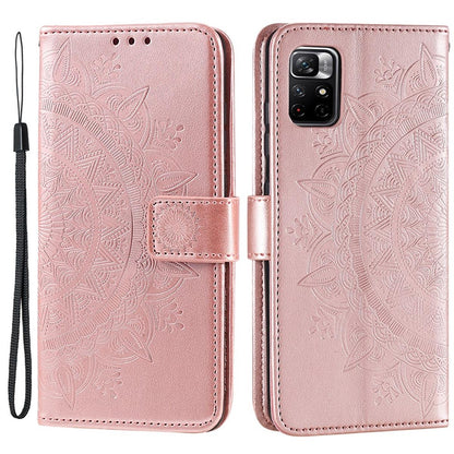 Hülle für Xiaomi Poco M4 Pro 5G/Redmi Note 11S 5G Handy Flip Case Mandala Rose