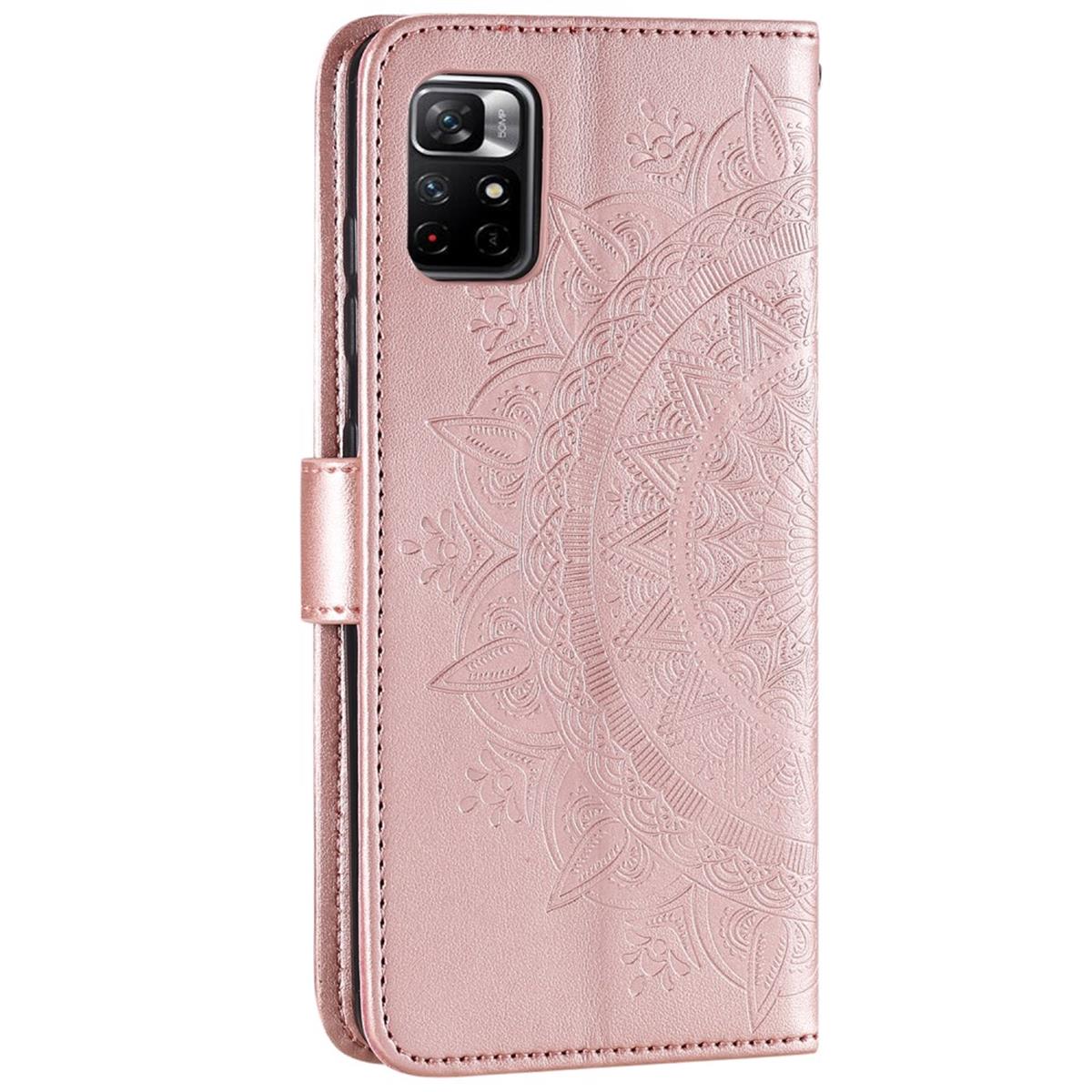 Hülle für Xiaomi Poco M4 Pro 5G/Redmi Note 11S 5G Handy Flip Case Mandala Rose