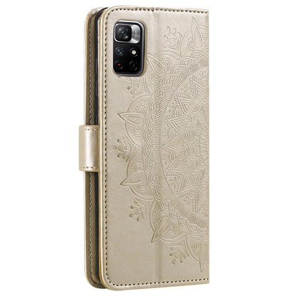 Hülle für Xiaomi Poco M4 Pro 5G/Redmi Note 11S 5G Handy Flip Cover Mandala Gold